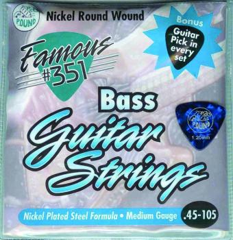 Famous351 Medium Bass Guitar String Set (PI-SB-351-45)
